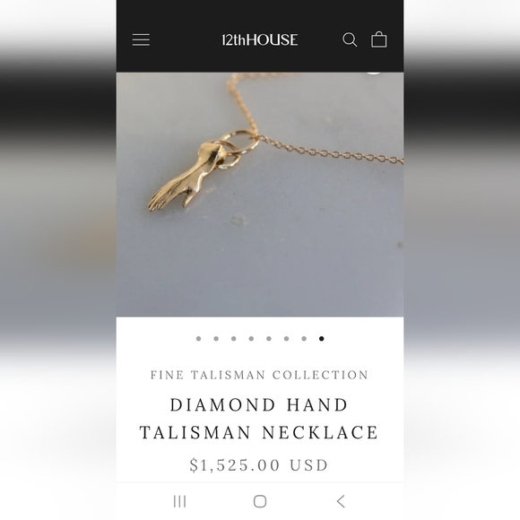 14K Gold Open Hand Talisman Necklace and Pendant - Picture 6 of 6